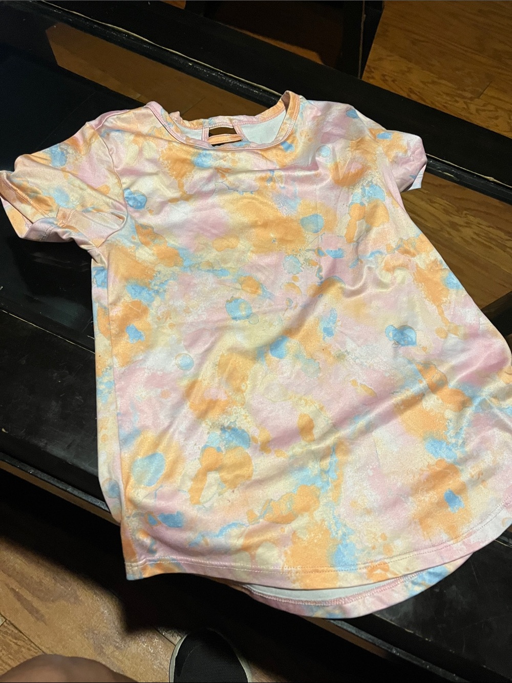Girls' Pastel Tie-Dye Short Sleeve Top